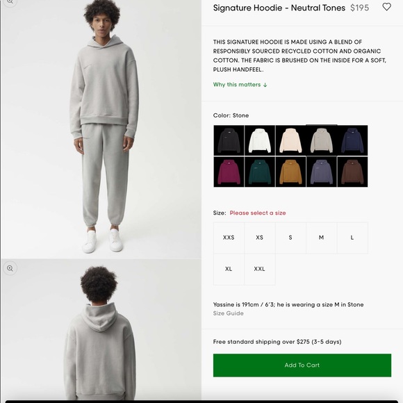 Signature hoodie stone - Picture 9 of 10